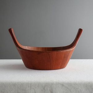 Handmade Wooden Fruit Basket With Handle Retro Design For Fruit And Snacks Gifting - Product Image 2