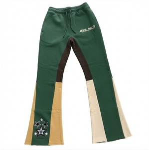 Pantalon de survêtement décontracté pour homme, taille élastique, cordon de serrage, poches, coton mi-lourd respirant, style automne, vert, bleu marine - Product Image 4
