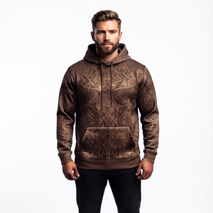 Sweat à capuche personnalisé pour homme en molleton, coton et polyester de qualité supérieure, doux et chaud pour l'hiver, vente en gros OEM ODM - Product Image 1