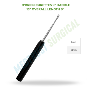 Curetas O'Brien de 15 Pulgadas de Longitud Total y 9 Pulgadas de Mango, Instrumento Quirúrgico de Neurocirugía, Cureta Ósea para Cirugía de Columna Vertebral - Product Image 2