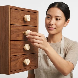 Poignées de meuble en corne, laiton et bois, couleur crème, design moderne, écologiques, installation facile pour tiroirs et armoires, usage domestique et bureau - Product Image 4