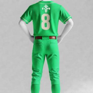 Uniforme de Béisbol Sublimado con Logotipo Blanco para Hombre, 100% Material de Alta Calidad, Corte Regular, Cierre de Botones, Manga Corta - Product Image 3
