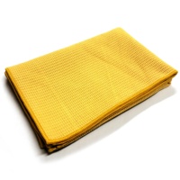Serviette de séchage portable de luxe 320 g/m² en microfibre tissée douce effet gaufré 70 % PE/30 % PA 60x90 cm personnalisable à absorption rapide