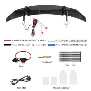 Aileron arrière électrique automatique en fibre de carbone véritable, aileron de levage universel électrique avec moteur pour voitures - Product Image 3