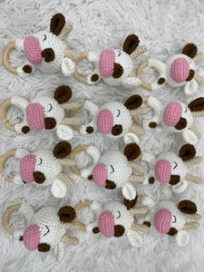 Produit le plus vendu : Jouets à hochet amusants dans diverses formes, cadeaux parfaits pour les nouveau-nés, écologiques et non toxiques - Product Image 6