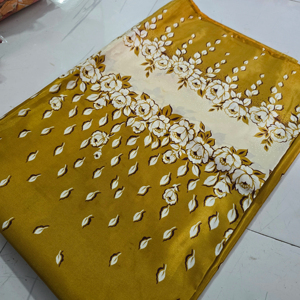 Used Saree Recycled up Cycled Sari Art, <b>Silk</b> <b>Fabric</b> for Home Party Wear, Theme Wedding Bollywood Parties Vintage Sari - Product Image 1