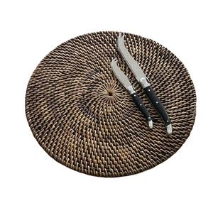 Posavasos de mimbre para el hogar de Vietnam de alta calidad y juego de manteles individuales almohadilla de patrón para mesa de comedor y accesorios de cocina artesanía - Product Image 1