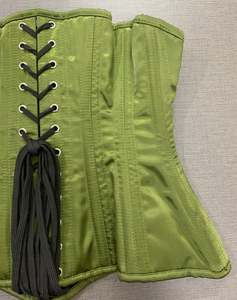 Corsé Moldeador Sin Costuras Transpirable Verde al por Mayor de Fábrica con Doble Varillaje de Acero para Vestido de Novia, Control Medio, Satén - Product Image 3