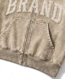 Custom Embroidered <b>Zip</b>-<b>Up</b> Hoodie 100% Cotton Oversized Casual Men's Hooded <b>Zip</b> <b>up</b> Hoodie Autumn Washed French Terry <b>Hoodies</b> - Product Image 4