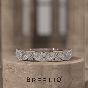 แหวนทองคำแท้ 14K ประดับเพชรเลี้ยงในห้องปฏิบัติการ ดีไซน์วินเทจ รูปอินฟินิตี้ ขอบลายมิลเกรน บิดเกลียวอย่างประณีต เหมาะสำหรับเป็นของขวัญวันครบรอบหรือเครื่องประดับงานแต่งงาน - Product Image 4