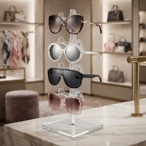 Acrylic Sunglass <b>Display</b> Rack Transparent Eyewear Holder Retail Glasses <b>Display</b> Stand Optical Store Organizer - Product Image 3