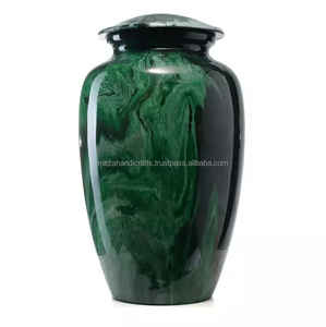 โกศโลหะอัลลอยสีเขียวคลาสสิกสำหรับผู้ใหญ่ที่ระลึกการเผาศพสไตล์อเมริกัน - Product Image 1