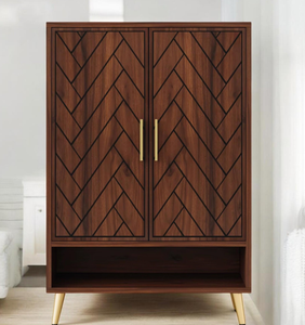 Meuble à chaussures moderne de luxe en bois massif et fer forgé, artisanat sur mesure pour salle à manger et salon, présentoir de rangement - Product Image 5