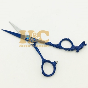 Ciseaux de barbier professionnels Dragon Scissors, japonais, en acier inoxydable, droits et effilants, pour coiffure, pour droitiers, avec logo - Product Image 2