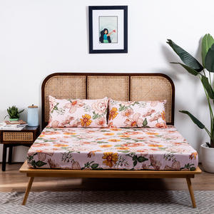 Nouvel ensemble de draps en coton à motif floral pour lit double, 2 taies d'oreiller, style hôtel et maison, prix de gros - Product Image 1