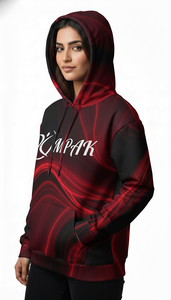 เสื้อฮู้ดดี้โอเวอร์ไซส์สไตล์สตรีทแวร์สำหรับฤดูหนาว ดีไซน์ทันสมัย พิมพ์ลายแบบซับลิเมชั่นคุณภาพสูง พร้อมลายปัก สำหรับแบรนด์แฟชั่นไลฟ์สไตล์ - Product Image 4