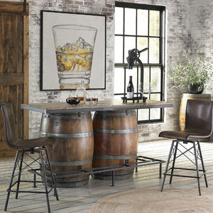 Mueble Bar Moderno de Madera de Mango con Estantes Abiertos, Unidad de Almacenamiento Redonda para Bar en Casa, para Sala de Estar, Muebles Más Recientes 2026 - Product Image 2