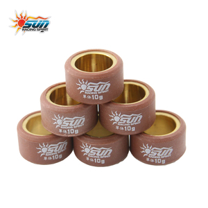 SUN Racing Nouveau jeu de 6 rouleaux de variateur 18x14 10G pour BEAT Fi GY6 - Coulisseaux de variateur à noyau en laiton de qualité supérieure pour l'équilibrage et la calibration - Product Image 1