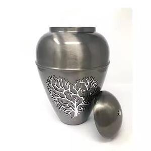 Urne funéraire en aluminium de qualité supérieure, durable, faite à la main, pour cendres d'adultes - Product Image 4