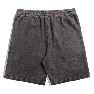 2026 Summer Heavyweight Washed Canvas Mid Waist Drawstring Closure <b>Quick</b> <b>Dry</b> <b>Shorts</b> 100% Cotton Streetwear Vintage Acid Wash Men - Product Image 3