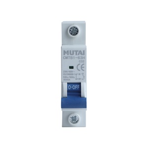 MUTAI Fábrica de un solo polo AC C6 C32 C60 <span class=keywords><strong>Disyuntor</strong></span> en miniatura 6kA MCB Precio 32A 32 <span class=keywords><strong>Amp</strong></span> <span class=keywords><strong>63</strong></span> <span class=keywords><strong>Amp</strong></span> Proveedores <span class=keywords><strong>Disyuntor</strong></span> eléctrico - Product Image 1