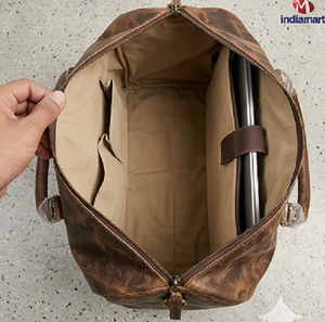 Leather Duffel Bag, Genuine Leather Weekender Bag, Leather Travel bag, Leather Travel Fashion accessories. - Product Image 1