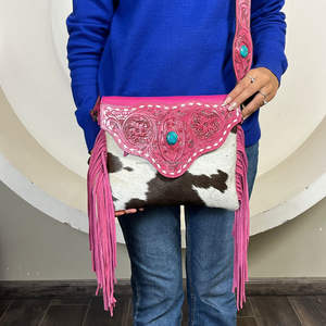 Bolso Bandolera de Cuero Genuino Hecho a Mano con Flecos para Mujer, Diseño 2026, Gran Capacidad, Alta Calidad, Versátil, Bolso de Trabajo Grande - Product Image 4