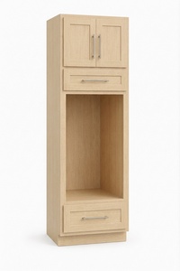 Private Label Melamine Oven Tall Cabinet 33x90x27 Inch Blond Oak Appliance <b>Tower</b> OEM Vietnam Manufacturer - Product Image 6