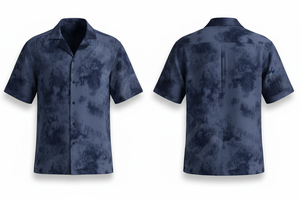 Camisa de Vestir de Manga Corta con Estampado Tie-Dye Personalizado de Alta Calidad, Estilo Urbano, Casual, para Verano, con Botones, para la Playa, para Fiestas - Product Image 3