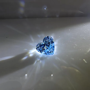 Diamant bleu taille cœur, cultivé en laboratoire, couleur fantaisie, pureté VVS, certifié IGI, pour la fabrication de bijoux sur mesure - Product Image 5