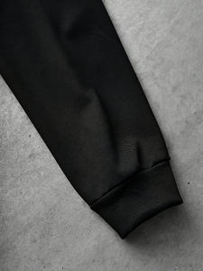 Custom Black Tracksuit <b>Set</b> Cropped Hoodie <b>Jogger</b> Pants <b>Matching</b> Streetwear Casual Two Piece Sportswear Athletic Outfit - Product Image 5