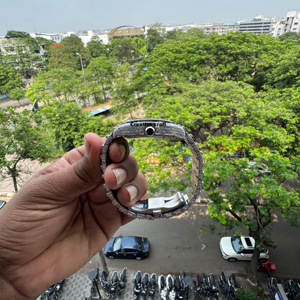 Montre de luxe pour homme, style hip-hop, entièrement sertie de diamants Moissanite personnalisés, boîtier carré, mouvement mécanique, verre à aiguilles, prix d'usine - Product Image 5