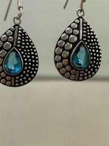 Pendientes de circonita azul de calidad AAA para mujer, joyería hecha a mano, estilo bohemio, al mejor precio. - Product Image 4
