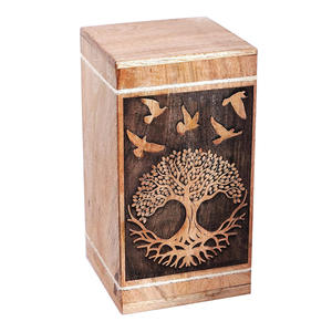 Vente chaude pour la conception en bois de manguier Urne de vie d'arbre adulte Cercueil en bois fabriqué à la main pour animaux de compagnie Fabricant en gros Exportateur - Product Image 1