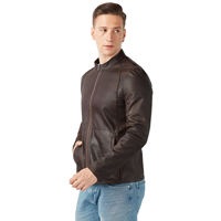 Veste en cuir d'hiver pour homme, coupe confortable, col montant vintage, qualité supérieure, personnalisable, coupe-vent, respirante, écologique