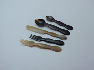 Juego de cubiertos de cuerno de búfalo de diseño exquisito, utensilios de cocina de cuerno natural, cubertería de cuerno al mejor precio - Product Image 5