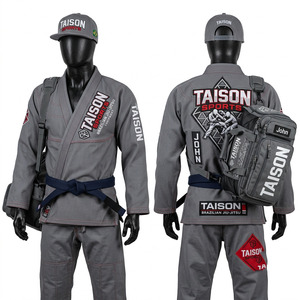 กระเป๋า BJJ TAISON SPORTS 600 GSM Oxford PU สีกากี พร้อมแผงตาข่าย พิมพ์ลายสกรีนตามสั่ง โลโก้ลายนูน กระเป๋าใส่อุปกรณ์กีฬา ขนาด 30-40 ลิตร - Product Image 6