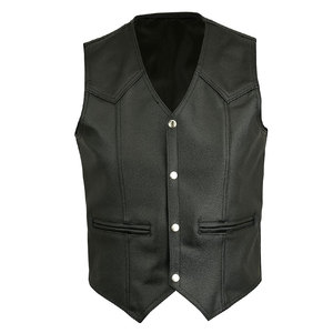 Chaleco de Cuero de Alta Calidad, 100% Cuero, Diseño Moderno, Precio Razonable, Transpirable, Ropa para Hombre, Chaleco de Cuero en Venta Online - Product Image 1