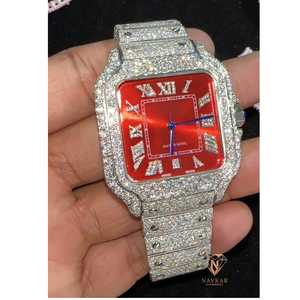 Top Quality Fully Flooded Moissanite Diamond Watch Hip Hop Statement <b>Wristwatch</b> for Street Fashion Available For Sale - Product Image 1