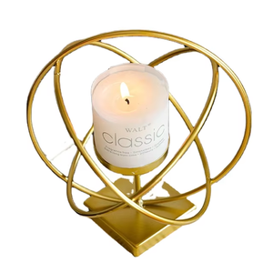 CRAFTS HUB Portavelas de soja vacío 6oz Vidrio transparente negro esmerilado con tapa Forma redonda Hecho a mano Home Spa - Product Image 5