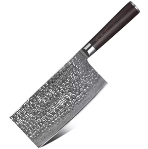 Couteau à découper LEGACY BLADES en acier Damas forgé à la main, manche en bois, style japonais, tranchant comme un rasoir, ambidextre, compatible lave-vaisselle - Product Image 5