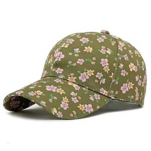 Floral Print Cotton Baseball Cap Unisex Adjustable Breathable Casual <b>Hat</b> Spring Summer Style - Product Image 4