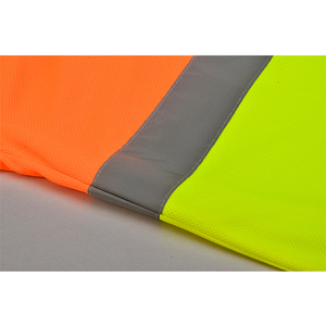 เสื้อโปโลทำงานสีเขียวส้มสะท้อนแสงสำหรับงานอุตสาหกรรมเหมืองถ่านหิน เสื้อผ้าทำงานแบบ Hi-Vis เสื้อยืดนิรภัย Hi-Vis - Product Image 3