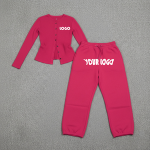 Chándal Urbano de Invierno para Mujer, Estilo Streetwear, Personalizado, con Capucha, Tallas Grandes, Transpirable, Estampado, 100% Algodón, Lavado Ácido, con Pedrería - Product Image 3