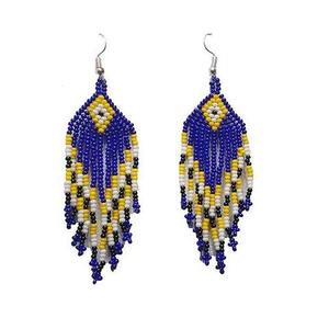 Pendientes Étnicos Clásicos para Mujer, Hechos a Mano con Cuentas de Algodón, Ligeros, con Diseño de Mariposa en Forma de Diamante, Estilo 65 - Product Image 4