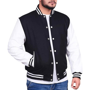 OEM Custom Winter Fleece Printed Hooded Lettermen Vintage Varsity College <b>Men</b> University Letterman Bomber <b>Jacket</b> - Product Image 1