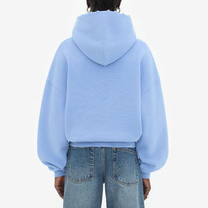 Sudadera con capucha de forro polar para hombre, estilo oversize, personalizada, estilo urbano, lisa, con capucha, para otoño, de largo extendido - Product Image 3