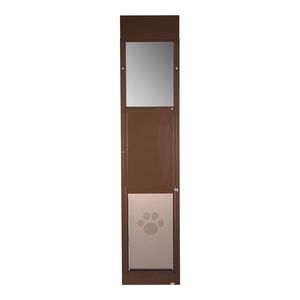 Porta per Cani con Telaio in Lega di Alluminio per Vetro Scorrevole 75 7/8 80 11/16, Altezza Regolabile, Design Francese, Cerniere Girevoli in Ferro con Serratura - Product Image 3
