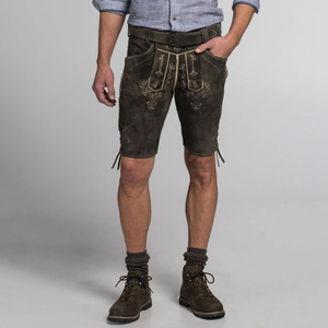 Shorts traditionnels bavarois pour hommes en Lederhosen, 100 % polyester satiné, coupe-vent, imperméable, décontracté chic, écologique, vintage allemand - Product Image 2