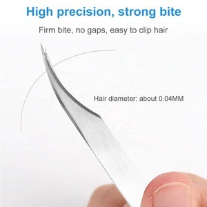 High Quality Custom Private Label Stainless Steel <b>Eyelash</b> Tweezers Kit Durable <b>Reusable</b> Customizable Tip Custom Logo OEM - Product Image 3
